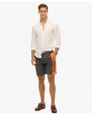 Superdry & Co Sportswear Logo 19 Inch Recycled Boardshorts - White
