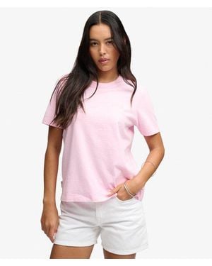 Superdry & Co Essential Logo Embroidered T-shirt - Pink