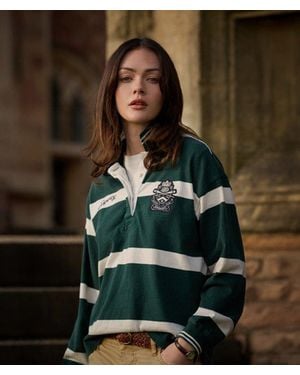 Superdry Crest Stripe Rugby Top - Green