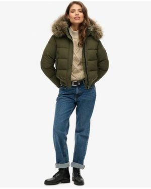 Superdry & Co Everest Hooded Bomber Jacket - Green