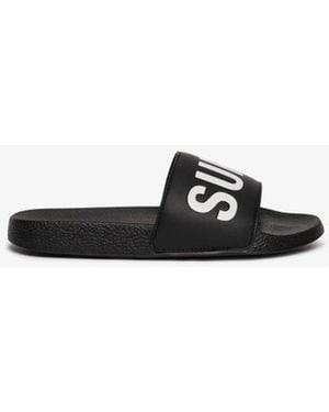 Superdry Femme Claquettes De Piscine Coupe Classique Taille - Noir