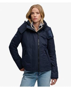Superdry & Co Hooded Microfibre Arctic Windcheater Jacket - Blue