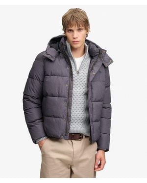 Superdry Premium Puffer Jas Met Capuchon - Grijs