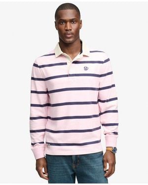 Superdry & Co Athletic Stripe Rugby Top - White