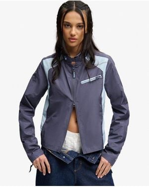 Superdry Bench X & Co Bench Racer Shell Double Zip Jacket - Blue