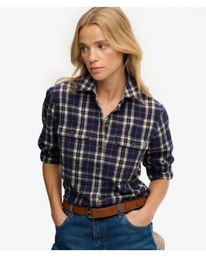 Superdry & Co Lumberjack Check Flannel Shirt - Black