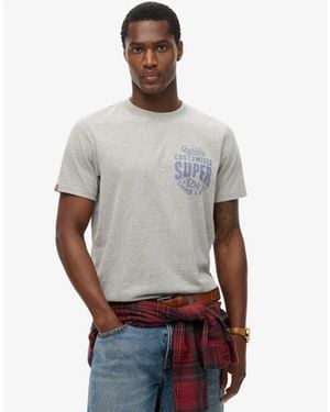 Superdry & Co Copper Label Chest Graphic T-shirt - Grey