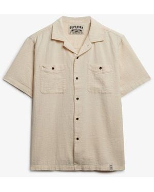 Superdry & Co The Merchant Store - Textured Short Sleeve Shirt - Natural