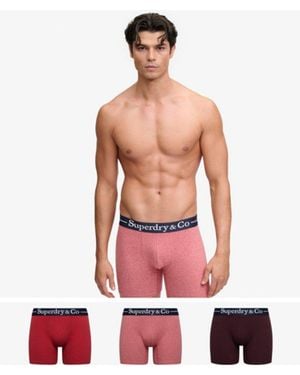 Superdry & Co Boxer Triple Pack - Red