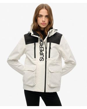 Superdry Colour Block Ultimate Windbreaker Jacket - Natural