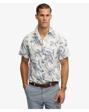 Superdry Vintage Loom Short Sleeve Shirt - Gray