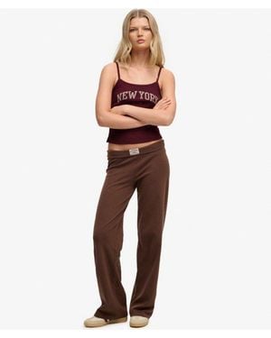 Superdry & Co Athletic Essentials Fold Over sweatpants - Red