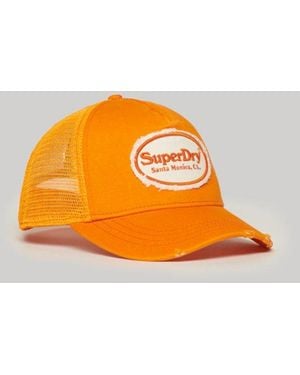 Superdry Fluro Mesh Trucker Cap - Orange
