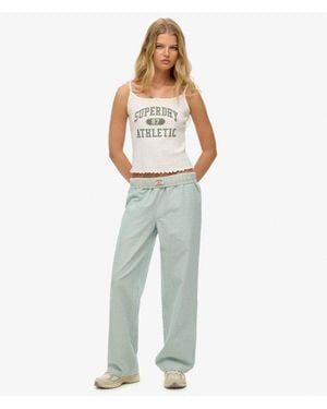 Superdry & Co Organic Cotton Stripe Elasticated Pants - Blue