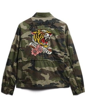 Superdry & Co Embroidered M65 Military Jacket - Green