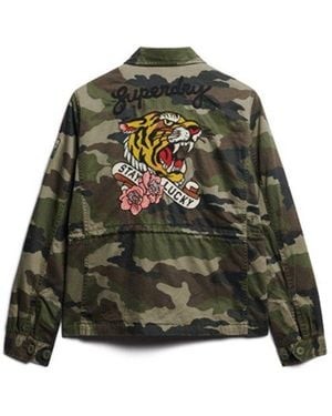 Superdry & Co Embroidered M65 Military Jacket - Green