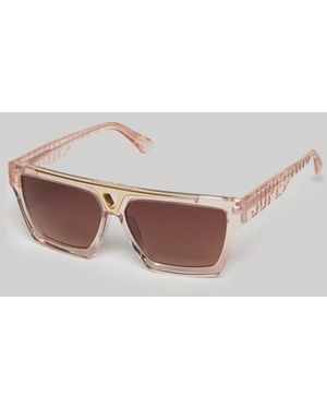 Superdry Logo Imprimé Lunettes De Soleil Sdr Holland - Marron