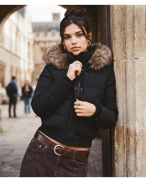 Superdry Everest Bomber Jas Met Slanke Pasvorm - Zwart