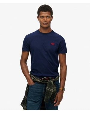 Superdry Organic Cotton Essential Logo T-Shirt - Blue