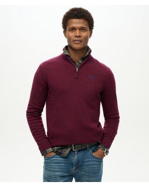 Superdry Essential Embroidered Knitted Half Zip Jumper