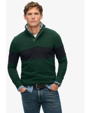 Superdry & Co Classic Rugby Half Zip Top - Green