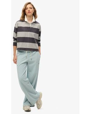 Superdry Essential Logo Wide Leg joggers - Blue
