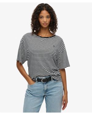 Superdry & Co Studios Dropped Shoulder T-shirt - Black