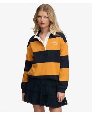 Superdry & Co Heritage Stripe Rugby Top - Blue