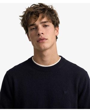 Superdry Essential Lightweight Wool Blend Sweater - Blue