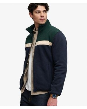 Superdry & Co Tricolour Zip Through Fleece - Blue