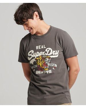 Superdry Vintage Logo Narrative T-shirt - Grey
