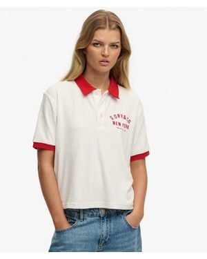 Superdry Heritage Terry Polo - White