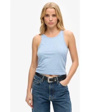 Superdry & Co Ruched Tank Top - Blue