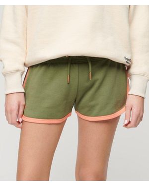 Superdry & Co Ladies Athletic Essential Logo Racer Shorts - Green