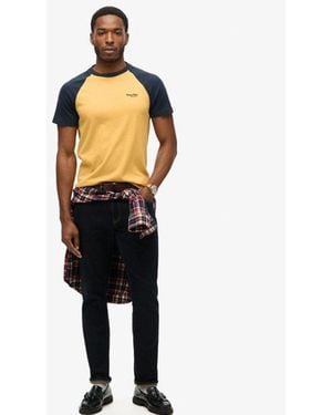 Superdry Organic Cotton Essential Logo Baseball T-shirt - Metallic