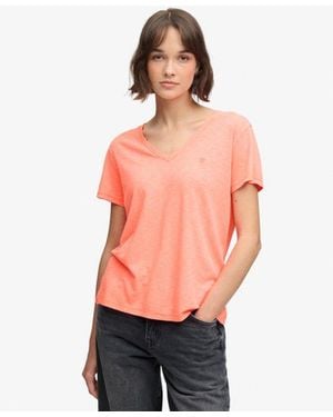 Superdry & Co Studios Slub Embroidered T-shirt - Orange