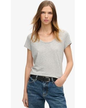 Superdry & Co Studios Scoop Neck T-shirt - Gray