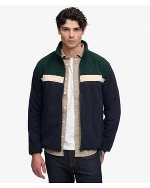Superdry & Co Tricolor Zip Through Fleece - Blue