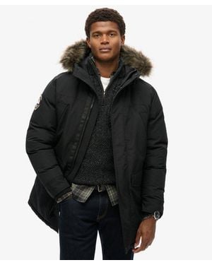 Superdry & Co Everest Faux Fur Parka Jacket - Black