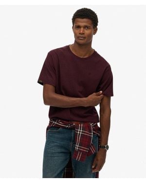 Superdry Homme T-Shirt Essentials Coupe Décontractée Taille - Rouge