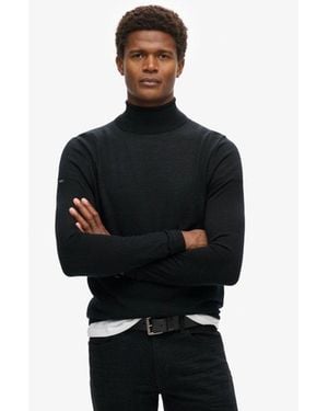 Superdry Merino Rollneck Jumper - Black