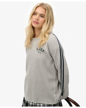 Superdry & Co Athletic Essentials Graphic Long Sleeve Top - Grey