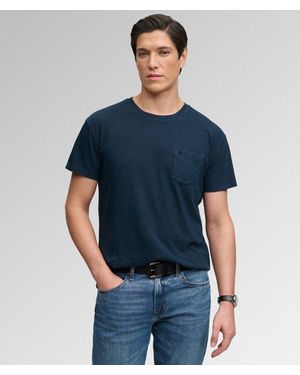 Superdry Classic Cotton Linen Pocket T-Shirt - Blue