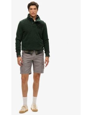 Superdry & Co Organic Cotton Heavy Cargo Shorts - Grey