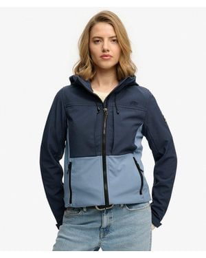 Superdry & Co Hooded Colourblock Trekker Jacket - Blue