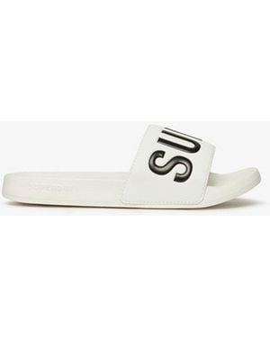 Superdry Core Pool Sliders - White