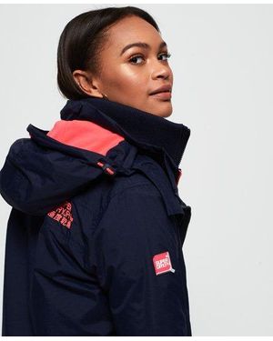 Superdry Pop Zip Hood Arctic Sd-Windcheater Jacket Nautical/Coral Blush - Blue