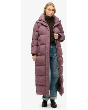 Superdry Embroidered Logo Maxi Long Puffer Coat