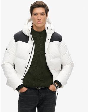 Superdry Fully Lined Quilted Hooded Box Quilt Puffer Jacket - Black