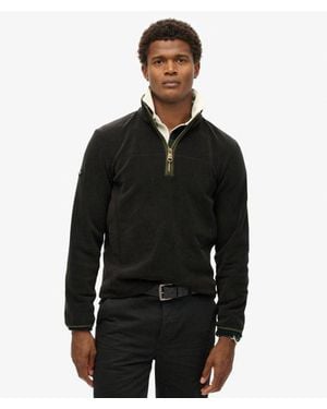 Superdry Estate Half Zip Fleece - Black